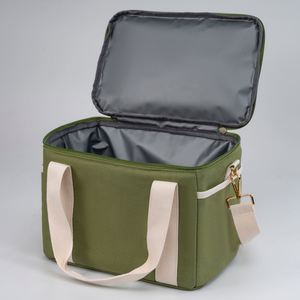 Bolsa Térmica Porta Alimentos, Ecológica, Impermeable, de Lona Verde, para Almacenamiento de Frutas, Portátil - Product Image 3