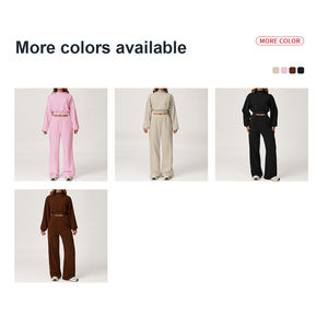 Ensembles de sweat-shirts à capuche d'hiver personnalisés de haute qualité combinaisons de <span class=keywords><strong>jogging</strong></span> d'extérieur amples pour femmes vêtements de fitness en cours d'exécution vêtements de sport - Product Image 5