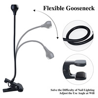 Lampe UV Mini 5W pour Ongles, Lumière Violette avec Clip et Interrupteur, Lampe USB à Séchage Rapide pour Manucure