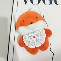 Peluche renard OEM ODM avec écharpe, jouet sonore qui couine pour chiots, chiens, chats et animaux de compagnie