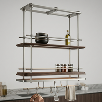 Support de Présentation Géométrique en Acier Inoxydable pour Bouteilles de Vin – Présentoir Décoratif pour Hôtels et Bars – Rangement pour Cave à Vin