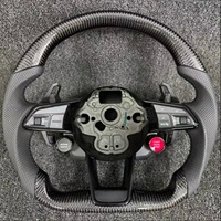 Volant sport en cuir et fibre de carbone à fond plat pour Volkswagen Golf 7 75 GTI GTD GTE R Polo GTI Tiguan Passat