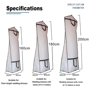 Nouvelle Housse de Protection Non Tissée de Luxe pour Robe de Mariée ou de Soirée, Pliable, avec Logo Personnalisé - Product Image 2