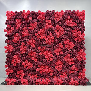 FS-عرض خاص زهرة وردية جدار 8*8 قدم لوحة قماش ملفوفة عالية الجودة وردي زهرة حصيرة - Product Image 3