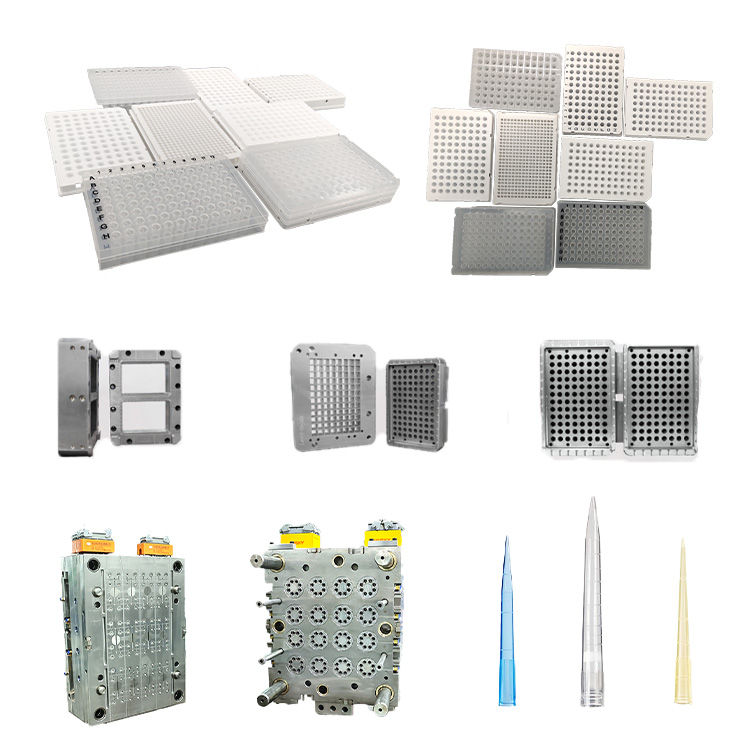 Custom Pcr Plates Deep Well Plate Pipette Tips Vacuum Blood Tube Plastic Cap Mold Abs Medical Molds for Lab Testing Equipment