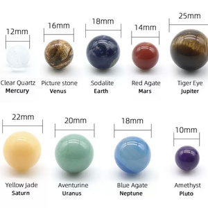 Ensemble cadeau de planètes interplanétaires en cristal naturel Cosmos Voie lactée Galaxie Système solaire Quartz - Product Image 2