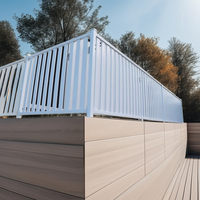 Rampe de balcon en aluminium moderne pour extérieur, résistante à la rouille, fixée au sol, finition poudrée RAL, garantie 1 an