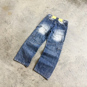 Pantalones Vaqueros de Mezclilla Vintage de Alta Calidad con Botones, Pierna Recta, Estilo Bombero, con Cierre de Mosquetón, Corte Holgado - Product Image 2
