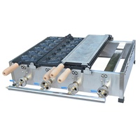 Chaud professionnel automatique 12 pièces poisson gaufrier Machine gaz Taiyaki Maker