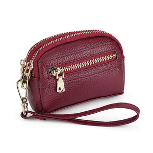 批发女士钱包皮革手袋拉链钱包钥匙扣硬币袋迷你真皮硬币袋钱包 - Product Image 4