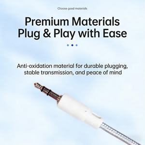 Câble auxiliaire tressé en nylon de qualité supérieure, sans nœuds, 3,5 mm mâle-mâle, 1 m, pour autoradio, écouteurs et haut-parleurs - Product Image 4