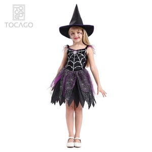 Disfraces de Halloween con sombrero para niñas, <span class=keywords><strong>disfraz</strong></span> de <span class=keywords><strong>bruja</strong></span> araña escalofriante, Estilo clásico - Product Image 2