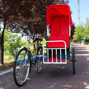 Offre Spéciale nouveau classique ancien passager pousse-pousse vélo à deux roues avec auvent pédale vélo à l'ancienne Tricycle pousse-pousse - Product Image 5
