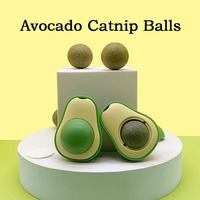Snack Gezonde Draaibare Traktaties Kitten Speeltje Eetbare Kat Mint Likken Bal Avocado Catnip Wall Ball Cat Toys Catnip & Avocado