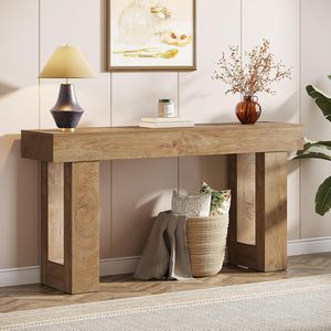 Mesa de Entrada de Madera, Mesa de Sofá Rectangular, Moderna y Minimalista, Desmontable, Adecuada para Muebles en Salas de Estar y Pasillos - Product Image 1
