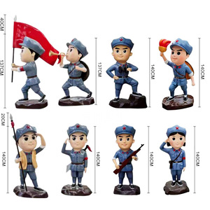 Escultura de Resina de Soldado del Ejército Rojo, Figura Hecha a Mano, Decoración Artística Tradicional para Exteriores - Product Image 5