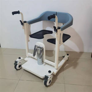 Fauteuil roulant à déplacement manuel Fauteuil de transfert élévateur pour patient handicapé Transport Salle de bain Commode Siège de toilette - Product Image 4
