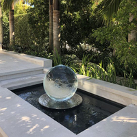 Garten Pool Landschaft Design Dekor 304/316SS Acryl Kugel Brunnen Skulptur Große Edelstahl Wasser brunnen Skulptur