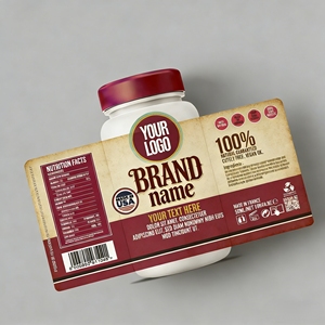 Étiquette autocollante imprimée pour produits de santé, étiquette de boisson nettoyante au supplément de vitamine C, étiquette de jus en BOPP nacré - Product Image 6