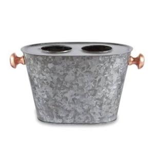 Round Shaped Galvanized <b>Ice</b> <b>Bucket</b> Bar Tool Beer Wine <b>Champagne</b> Galvanized Iron Metal <b>Ice</b> <b>Bucket</b> - Product Image 2