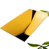 Vente en gros de feuilles acryliques PMMA dorées colorées, effet miroir, 0,8 mm-10 mm, 1220x2440 mm, service de découpe