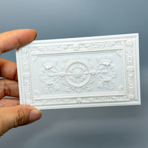 Juguete Promocional, Decoración de Pared con Panel de Techo en Miniatura para Casa de Muñecas 1:12, Adhesivo de Piso con Patrón Impreso en 3D - Product Image 6