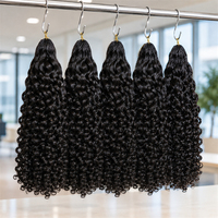 Extensions de cheveux humains bouclés au crochet, effet plume, tressées, sans nœuds, effet miracle, bouclés birmans pré-bouclés