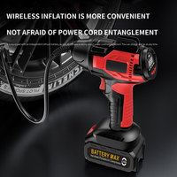 Compresseur d'air de gonflage de pneus sans fil pour batterie 20V Max 150PSI Pompe à air portative à lumière LED avec manomètre numérique
