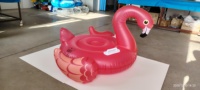 Bouée gonflable LED clignotante en PVC de haute qualité, Hamac aquatique, Modèles Oie Blanche, Canard Jaune, Flamant Rose Amusant, pour équipements de divertissement aquatique