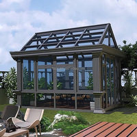 Véranda en verre 4 saisons, véranda télescopique pour balcon, véranda en polycarbonate, véranda en arc