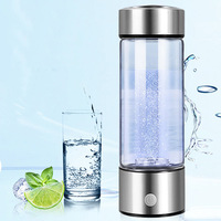 Bouteille d'eau intelligente à hydrogène avec logo personnalisé 420ml Bouteille d'eau à hydrogène en verre H2 pour générateur d'eau à hydrogène