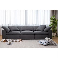 Canapé sectionnel en forme de L, nouveau style moderne, carré doux et confortable pour appartement ou villa