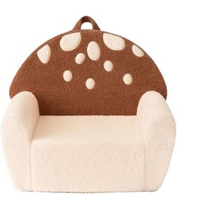 Poltrona per Bambini a Forma di Orsacchiotto in Velluto, <span class=keywords><strong>Divano</strong></span> Singolo Comprimibile e Arrotolabile per il Sonno del Bambino - Product Image 1