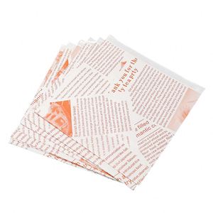Restaurantware Bag Snack Bags 100 Greaseproof French Fry Bags Durable Microwavable Newsprint <b>Paper</b> Treat Bags Freezable - Product Image 1