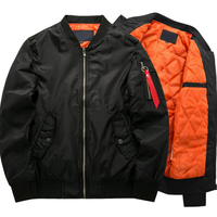 Blouson Bomber Noir Imperméable et Coupe-Vent pour Homme, Col en V, Fermeture Éclair, Style Hiver Urbain, Lettre Brodé sur le Devant