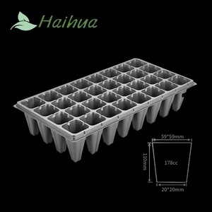 Plateau de semis en <span class=keywords><strong>PVC</strong></span> biodégradable pour serre agricole plateau de pépinière en plastique réutilisable pour les cultures de fleurs de plantes - Product Image 4