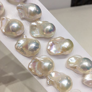 Hạt ngọc trai nước ngọt tự nhiên hình baroque trắng SHDIYAYUN 13-15mm, làm thủ công, kích thước lớn - Product Image 1