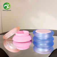 Pot cosmétique vide en plastique transparent rond personnalisé, nouveau produit d'usine, emballage portable pour crème, pot pour baume à lèvres