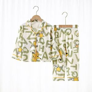 Nouveaux pyjamas pour garçons et filles en coton 100% chaud et respirant pour le printemps, l'été, l'automne et l'hiver, vente directe d'usine - Product Image 4