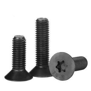 Black Torx Countersunk Head Screws M2 M2.5 M3 Grade 10.9 Metric Standard Thread Oxidation Blackened For Construction - Product Image 2