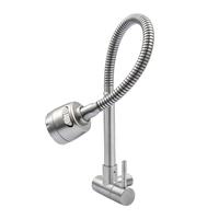 Robinet de lavabo moderne en acier inoxydable à montage sur pont, eau froide uniquement, avec fonction double, design extractible pour robinet de cuisine