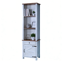 Mueble Compacto para Sala de Estar, Estilo Moderno, Color Blanco Rústico, Mueble para TV con Espacio para Centro de Entretenimiento, Unidad Izquierda/Derecha, Ahorro de Espacio