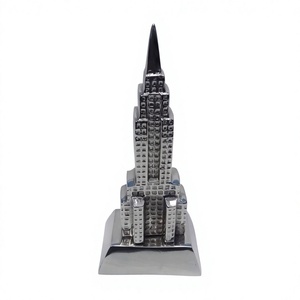Estatua de edificio Chrysler, modelo de Torre Alta elegante de aluminio fundido para Decoración de mesa, objeto portátil fácil y escultura de Torre - Product Image 1