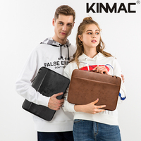 KINMAC-Sac à bandoulière en cuir résistant à l'eau de protection à 15.6 ° pour ordinateur portable de 360 pouces