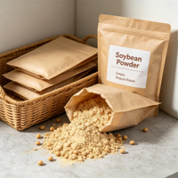 Poudre de soja naturelle de qualité alimentaire disponible en gros pour les bars à collations et comme matière première pour les boissons