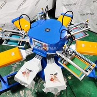 Máquina de serigrafía automática de camisetas de 4 colores con secador flash