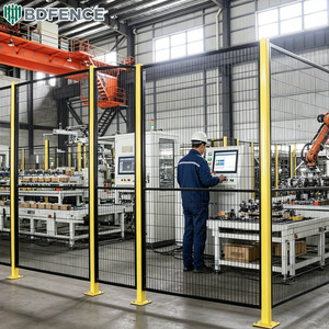 Clôture de protection modulaire en maille métallique pour zone robotisée, spécification unifiée pour l'enclosement de l'ensemble de l'atelier robotisé - Product Image 5