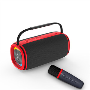 Portable <b>Speaker</b> With Microphone Waterproof Outdoor Party Karaoke <b>Speaker</b> Rechargeable Battery Colorful <b>LED</b> Light - Product Image 3