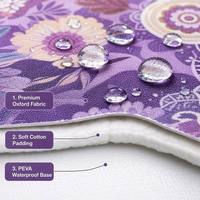 Grande couverture de pique-nique bohème imperméable et écologique en tissu Oxford 200x200cm, violette, pour extérieur, plage, pliable, portable, haut de gamme