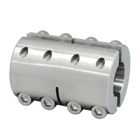 1 pièce Accouplement moteur en acier inoxydable, type fendu, deux pièces, couple élevé, à serrage, cylindre droit, taille en pouces 0.75